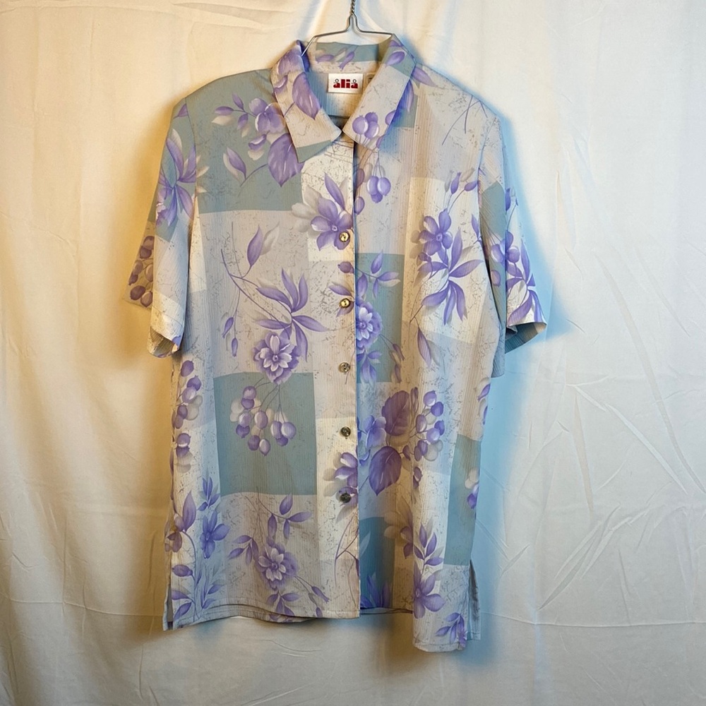 Vintage Alia Grapes Print Dreamcore Whimsical Blouse